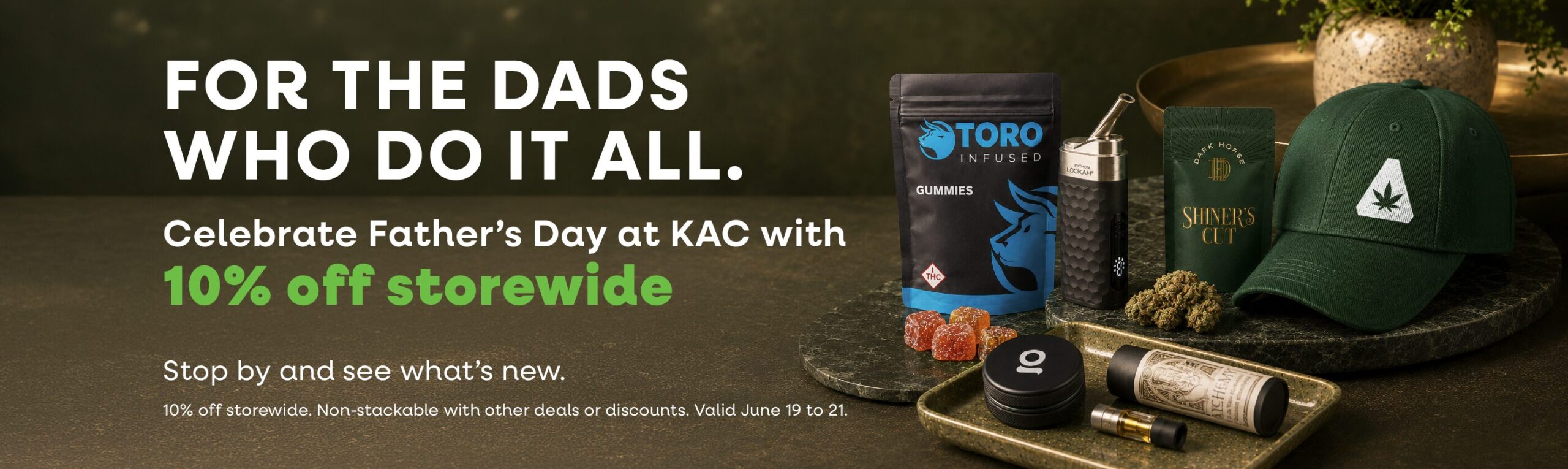Father's Day promo banner - 10% OFF storewide